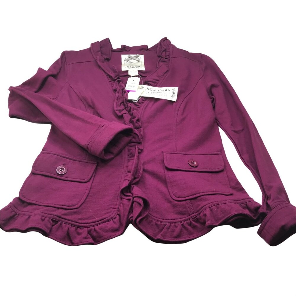 Nick & Mo Women's Jacket Small Burgundy Purple New With Tags